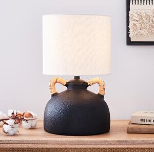 Zuri Traditional Ceramic Handle Table Lamp Black