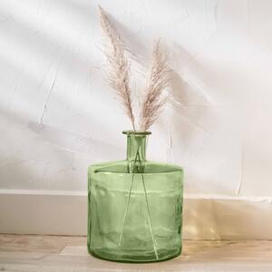 Recycled Glass Bottle Vase Green