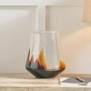 Ombre Glass Bell Vase Brown