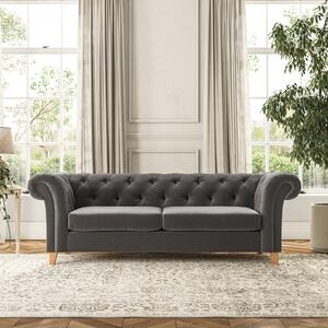 Pimlico Large 3 Seater Sofa House Velvet Charcoal