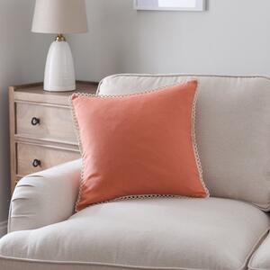 Scalloped Edge Cotton Square Cushion Cover