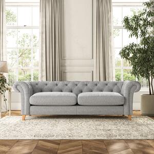 Pimlico 4 Seater Sofa Chunky Tonal Weave Silver