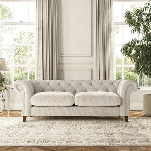 Pimlico Large 3 Seater Sofa Chunky Chenille White Sand