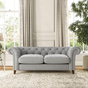 Pimlico 3 Seater Sofa Chunky Tonal Weave Silver