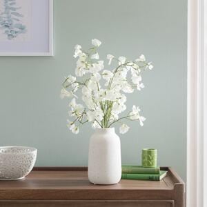 Artificial Sweetpea Arrangement in Textured Ceramic Vase