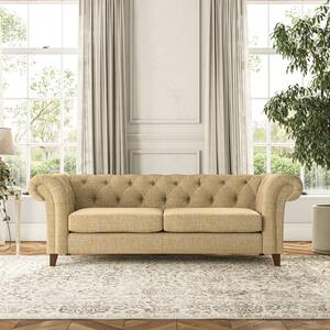 Pimlico Large 3 Seater Sofa Chunky Tonal Weave Ochre