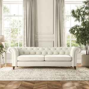 Pimlico 4 Seater Sofa Chunky Tonal Weave Ivory