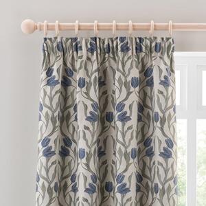 Tulip Jacquard Pencil Pleat Curtains