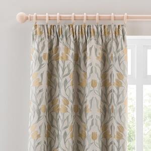 Tulip Jacquard Pencil Pleat Curtains