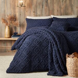 Fusion Romo Fleece Throw 130cm x 180cm Navy (Blue)