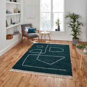 Boho A474 Rug Dark Green