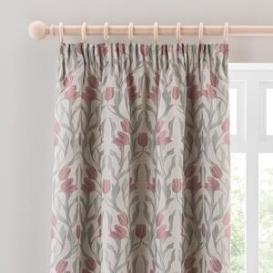 Tulip Jacquard Pencil Pleat Curtains