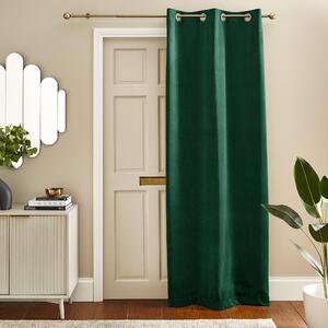 Recycled Velour Thermal Eyelet Door Curtain Bottle (Green)