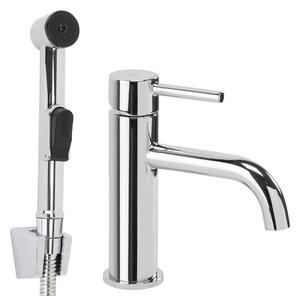 Washbasin faucet with bidetta Rea Lungo Chrome