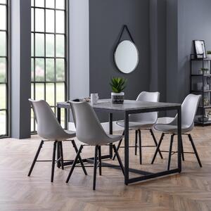 Staten Rectangular Dining Table with 4 Kari Chairs Grey
