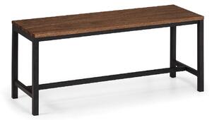 Tribeca 2 Seater Dining Bench, Walnut Brown Brown