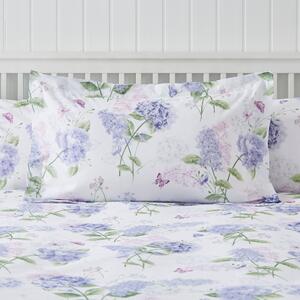 Wild Hydrangea Lilac Oxford Pillowcase White/Purple