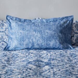 Amara Global Blue Oxford Pillowcase Blue/White