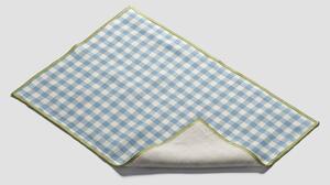 Piglet Warm Blue Gingham Linen Placemat Set of 4 Size 35 x 50cm
