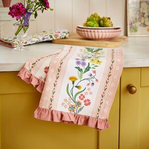 Ulster Weavers Petals and Prose Cotton Tea Towel Pink