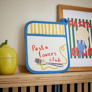 Ulster Weavers Pasta Lovers Club Thermal Pot Mitt Oven Glove Yellow