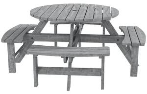 Outsunny 8-Seater Wooden Picnic Set-Fir Wood