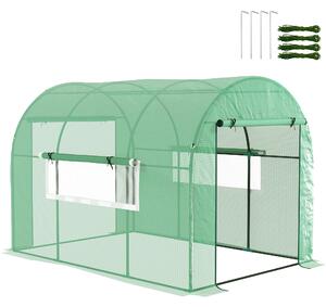 Outsunny 300 x 200cm Walk-In Polytunnel Greenhouse - Green