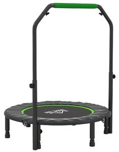HOMCOM 40" Foldable Mini Fitness Trampoline, with Adjustable Foam Handle, Green