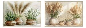 Painting Home ESPRIT Green Beige Plant pot Cottage 123 x 4,5 x 83 cm (2 Units)