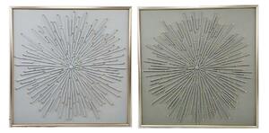Painting Home ESPRIT White Beige Abstract Modern 100 x 3,5 x 100 cm (2 Units)