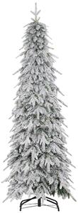 HOMCOM 6 Ft Christmas Tree, Snow Flocked Xmas Tree with Downswept Branches and 600 Tips, Auto Open, Steel Base, Holiday Decoratione, Green Aosom UK