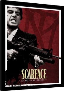 Framed poster Scarface - Blood Red