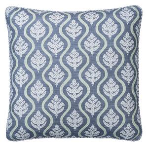 Fig Iris, Sustainable Feather, Cushion, 55cm x 55cm - Andrew Martin Linen & Linen Blend Floral & Small Prints