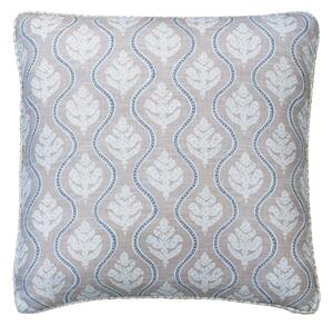 Fig Stone, Sustainable Feather, Cushion, 55cm x 55cm - Andrew Martin Linen & Linen Blend Floral & Small Prints