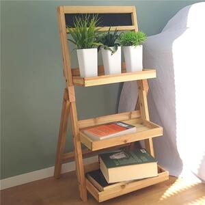 H&S Collection Plant Rack with 3 Levels 39x17x76 cm Wood