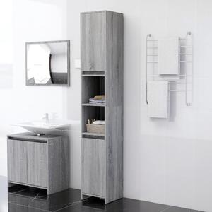 Bathroom Cabinet Grey Sonoma 30x30x183.5 cm Engineered Wood