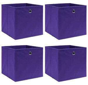 Storage Boxes 4 pcs Purple 32x32x32 cm Fabric