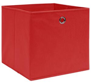 Storage Boxes 4 pcs Red 32x32x32 cm Fabric