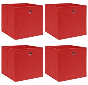 Storage Boxes 4 pcs Red 32x32x32 cm Fabric