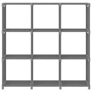 9-Cube Display Shelf Grey 103x30x107.5 cm Fabric