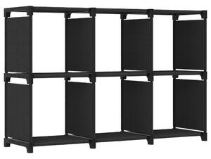 6-Cube Display Shelf Black 103x30x72.5 cm Fabric