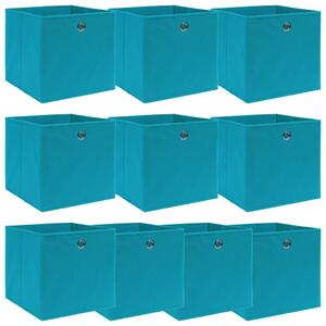Storage Boxes 10 pcs Baby Blue 32x32x32 cm Fabric