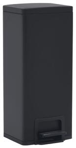 Dustbin with Pedal Anti-fingerprint 30L Black Stainless Steel