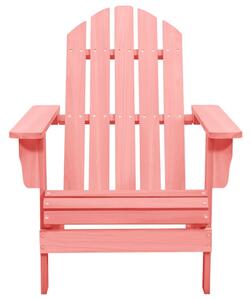 Garden Adirondack Chair Solid Fir Wood Pink