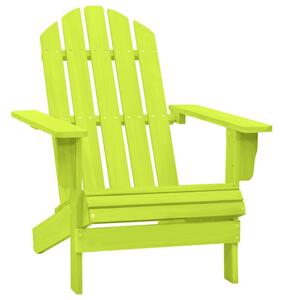 Garden Adirondack Chair Solid Fir Wood Green
