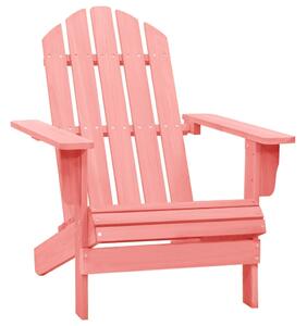 Garden Adirondack Chair Solid Fir Wood Pink
