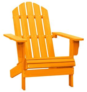 Garden Adirondack Chair Solid Fir Wood Orange