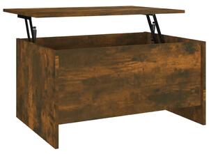 Coffee Table Smoked Oak 80x55.5x41.5 cm Engineered Wood