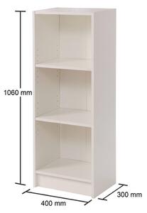 Enantial Medium Narrow Bookcase White