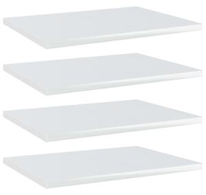 Bookshelf Boards 4 pcs High Gloss White 40x30x1.5 cm Engineered Wood